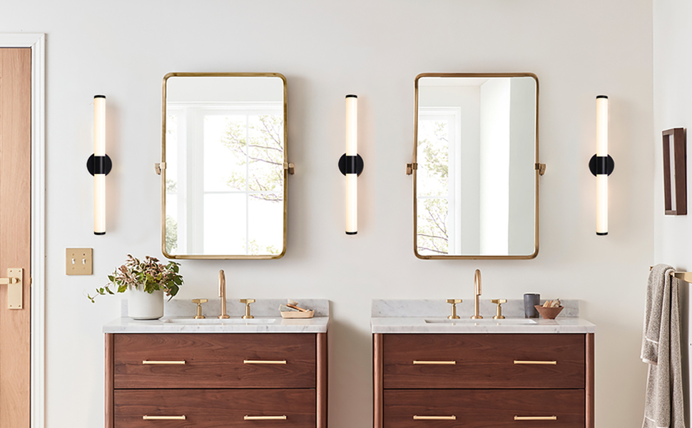 Dothan Home Bathroom LED Vanity Light, 3 Color & Dimmable