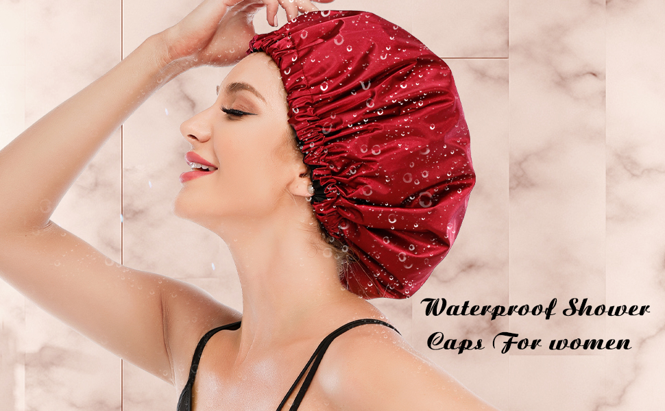 VANANSA Womens Satin Lined Silk sleeping cap, Reversible