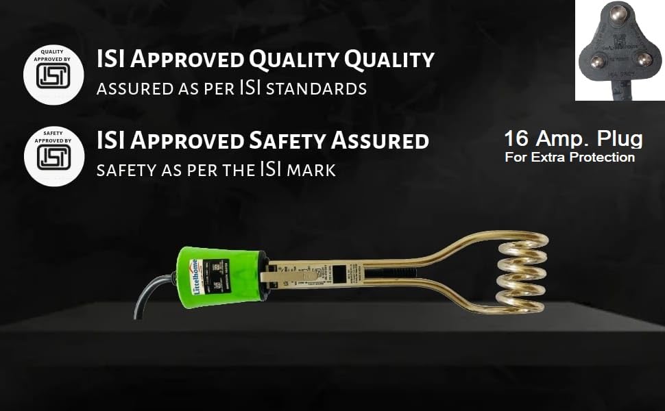 AUTOCUT & Waterproof Immersion Water Heater with Nickel Coating