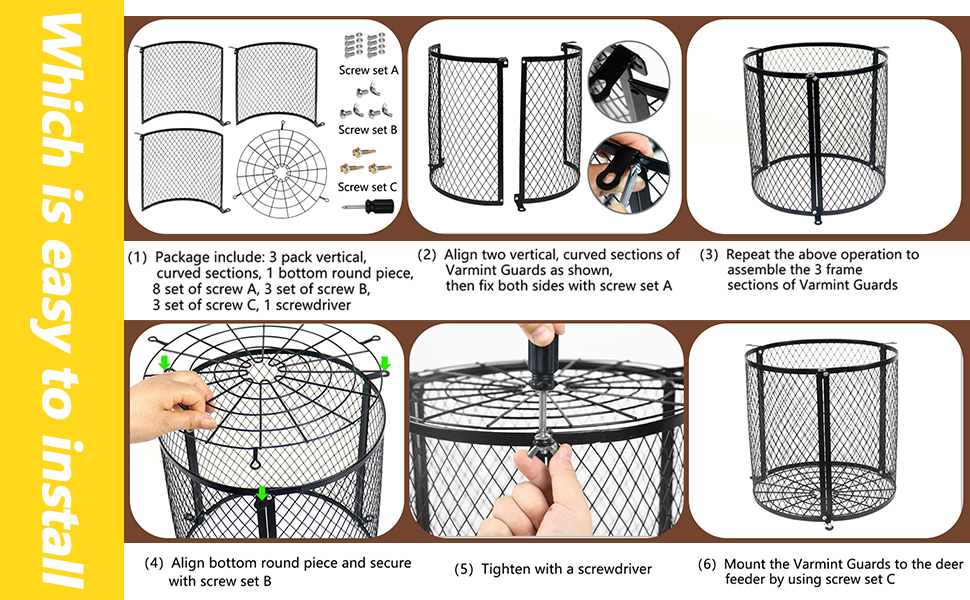 moonoom Deer Feeder Varmint Guard 12.3” x 11.8” Varmint