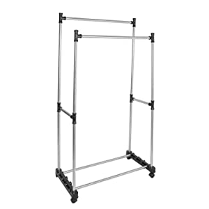 Double Pole Cloth Rack 3 Double Pole Cloth Rack