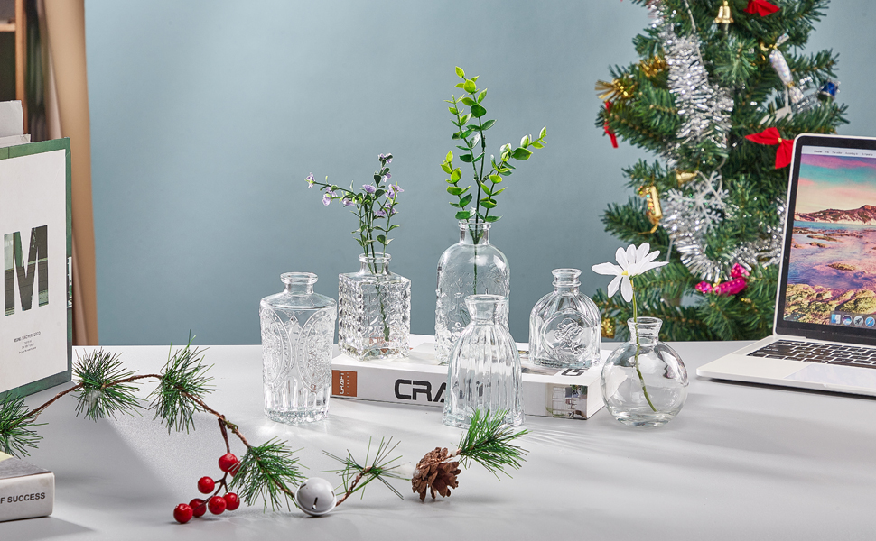 Glass Bud Vase Set of 15 PCS, Mini Vase ... 21 bud vases in bulk