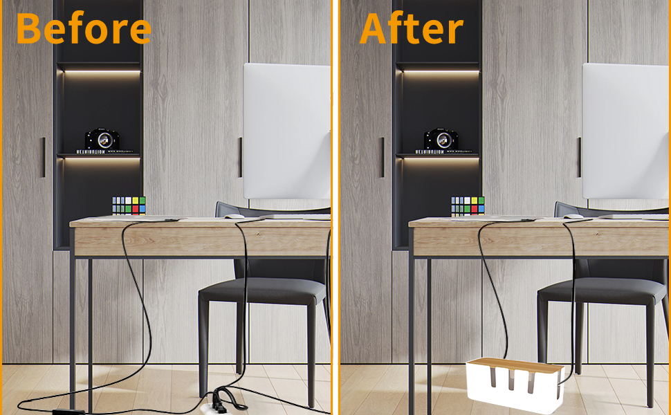 Cable Organizer Box Cable Management Box,12x5x4.5 inches