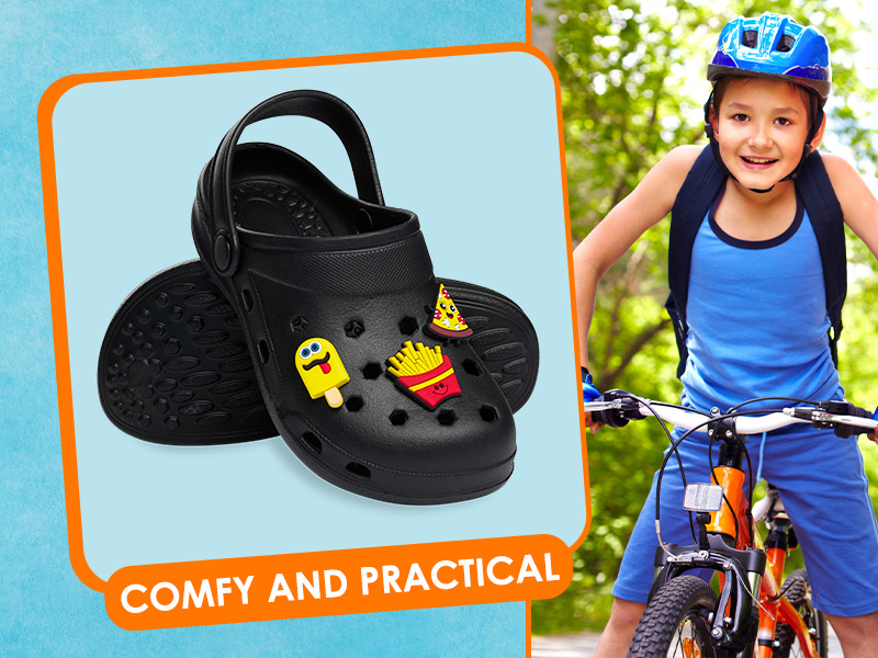 CityComfort Boys Clogs with Removable Charms