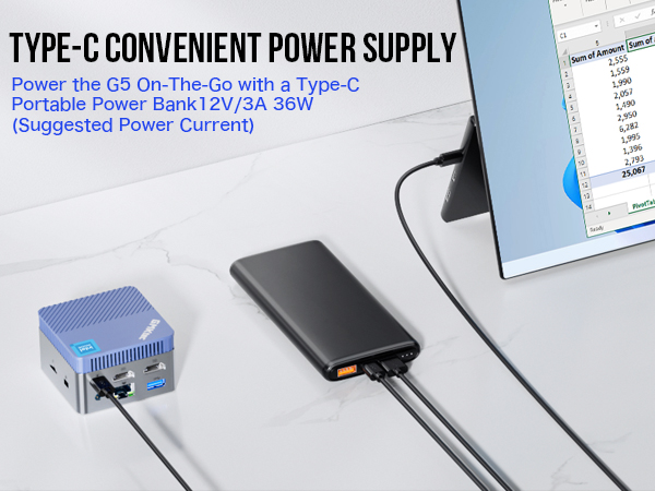 mini pc desktop computer type-c usb-c power supply 12v 3a 36w 
