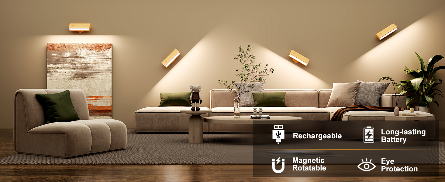Rechargeable wall sconce