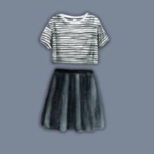 t shirt and skirt