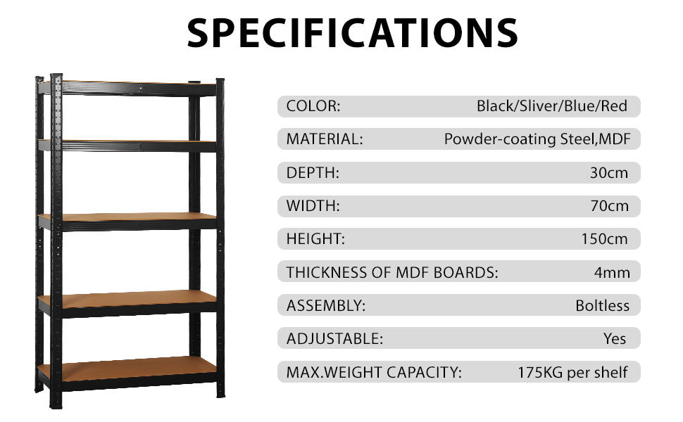 5 Tier Garage Shelves