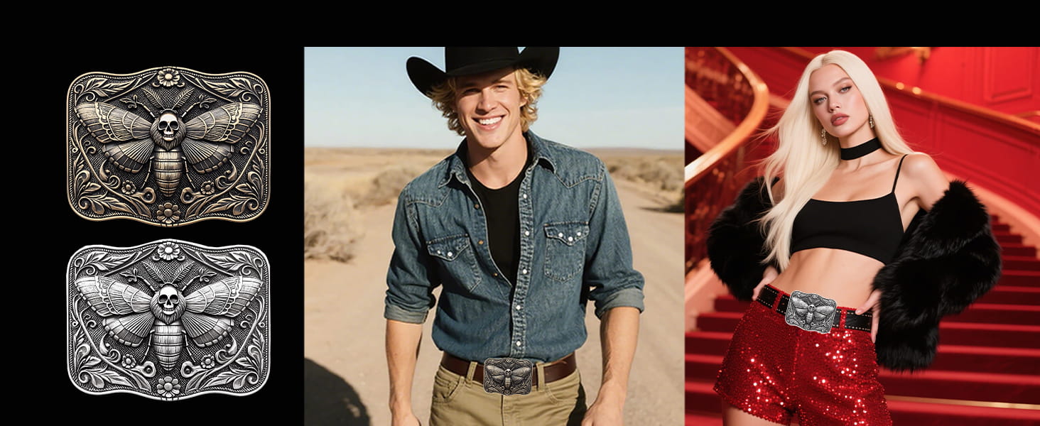 Western Cowboy Belt Buckle for Men Women