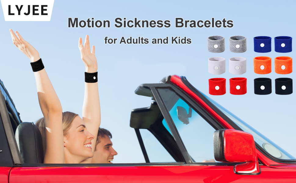 LYJEE Motion Sickness Bands Acupressure Wristbands for