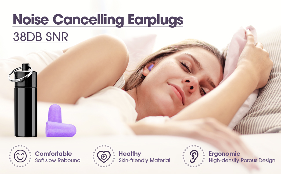 120PCS Super Soft Foam Ear Plugs for Sleeping Noise Canceling Earplugs