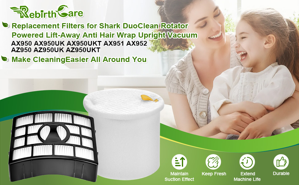 Filters for Shark NV752 NV835 Vacuum, Replaces XFF650