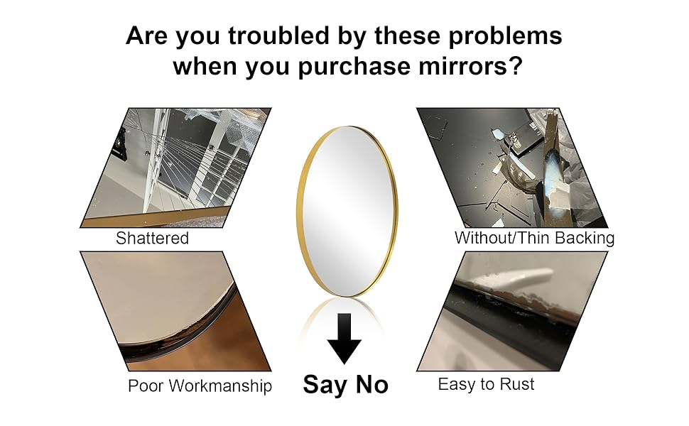 ANDY STAR Gold Oval Mirror, 24x36’’ Brushed Gold Oval