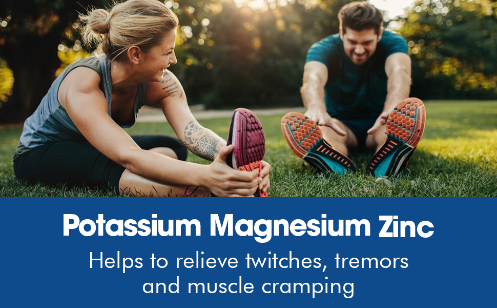 Magnesium Potassium Supplements w/Zinc 90 Capsules