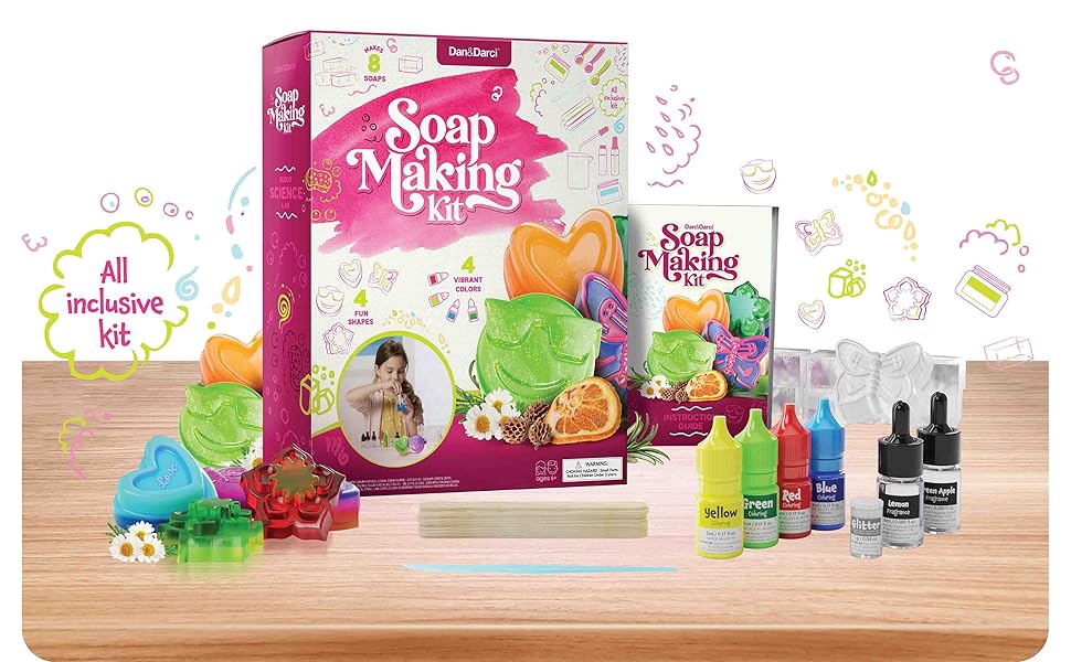 Dan&Darci Soap Making Kit for Kids Bath Science Project Gift for