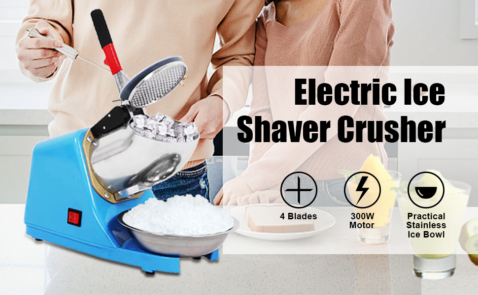 Carivia 110V Electric Ice Shaver Crusher,Portable Stainless
