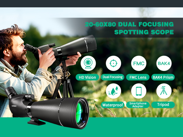 Ｇｏ-Ｐｈｉｓｈ　ｙaｋｐａｃ６０ｍ Amazon.com: Gosky HD Spotting Scope 20-60x80mm with Tripod