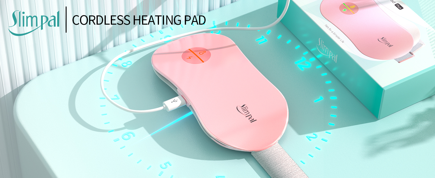 Slimpal Menstrual Heating Pad for Cramps, Portable Cordless Heating Pad