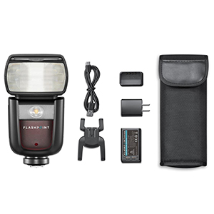 Flashpoint Zoom Li-on III R2 TTL On Camera Flash for Canon Camera Included Items
