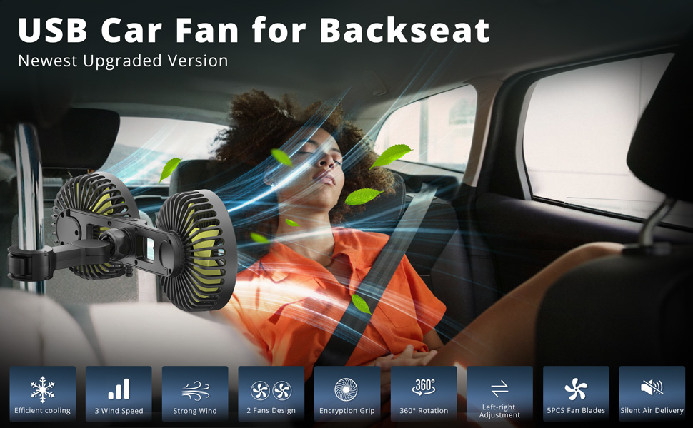 car fan fan for car car seat fan car fans car fan for backseat usb car fan fans for car