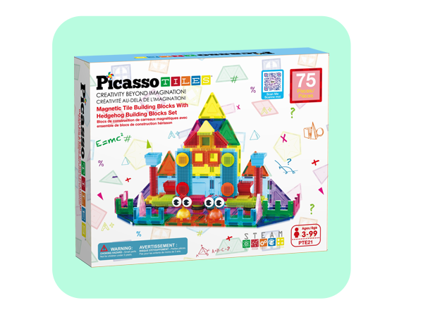 Amazon.com: PicassoTiles Magnetic Tiles & Hedgehog 2-in1