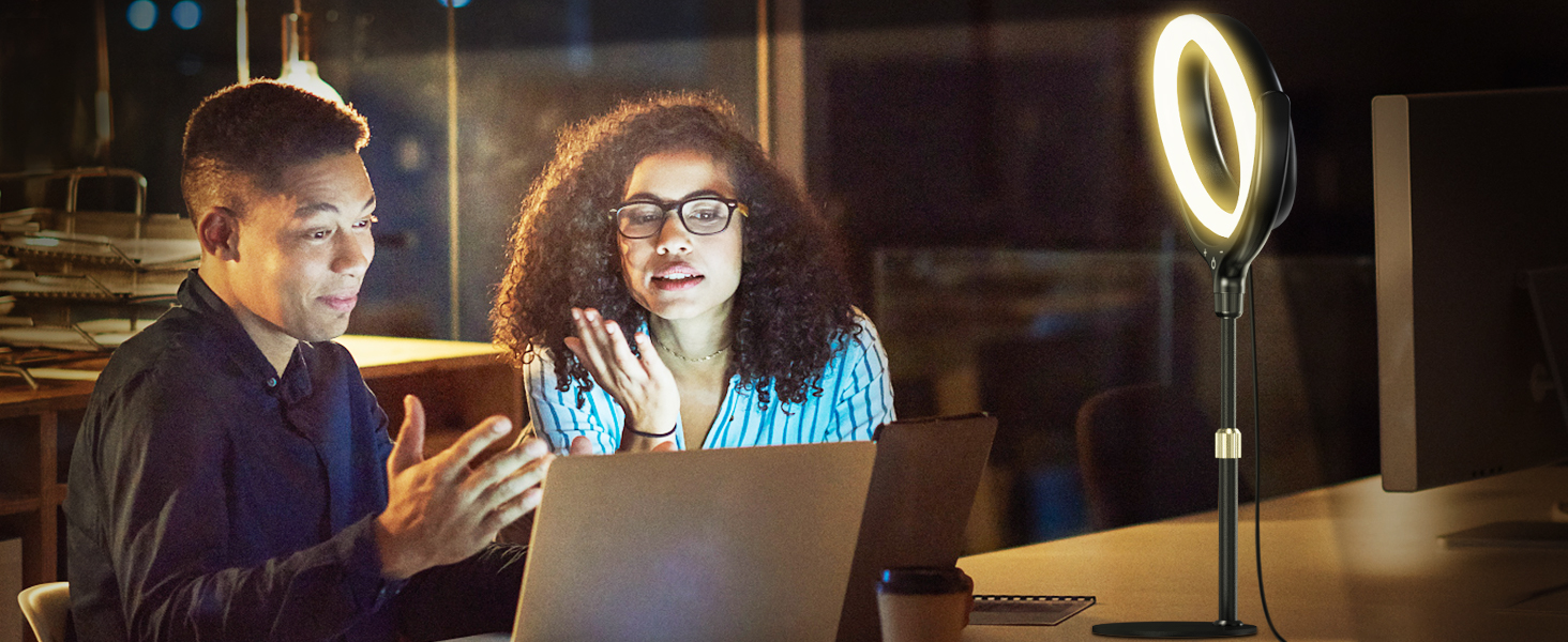 Desktop Ring Light for Computer, Video Conference, Zoom
