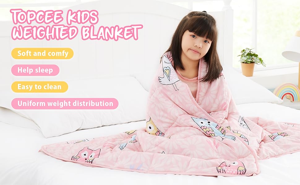 Topcee Weighted Blanket for Kids(5lbs 36"x48") Toddler