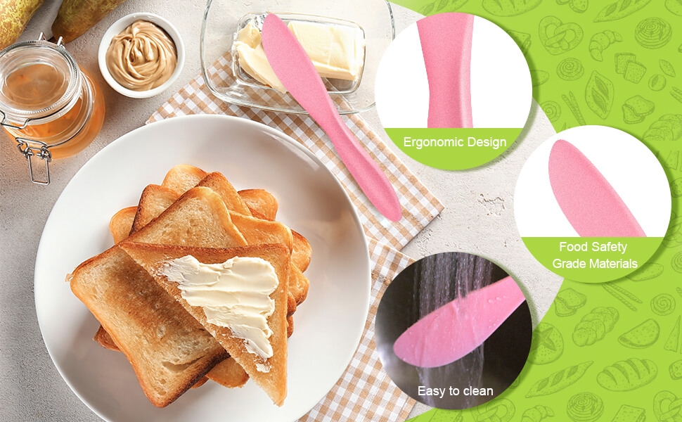 Vomika 8Pcs Plastic Butter Spreader, Multi Purpose Butter