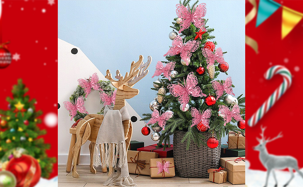 Christmas Glitter Butterfly Ornament