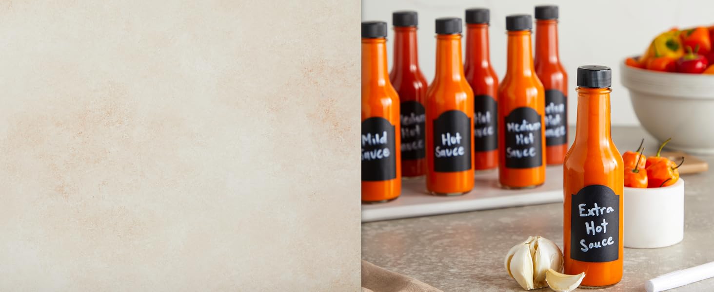 Glass Hot Sauce Bottle Set