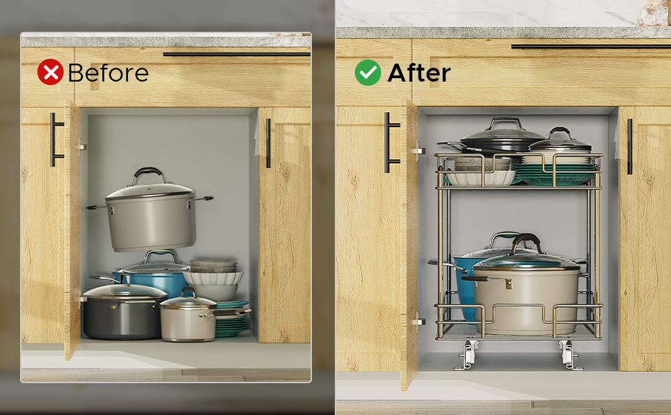 LOVMOR Pull Out Organizer and Storage (11" W x 21