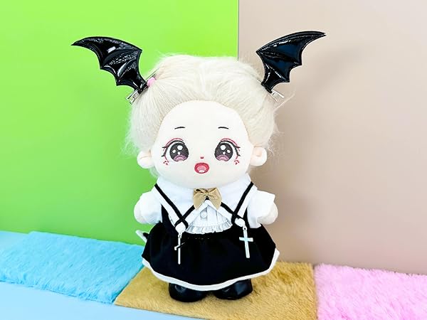 Amazon.com: niannyyhouse 20cm Plush Doll Clothes Black Dress