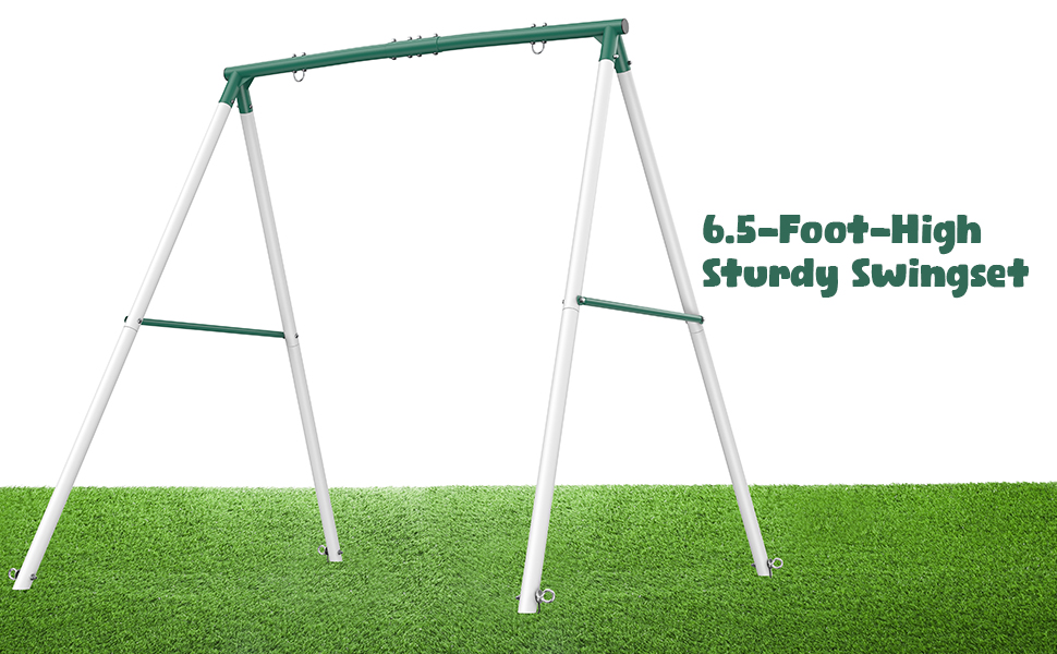 Hapfan 6.5 FT Tall Swing Set
