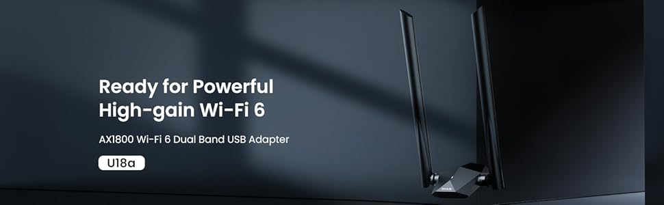 Tenda U18a AX1800 Wi-Fi 6 Dual-Band Adapter