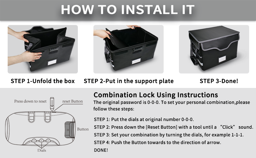 Fireproof File Box for Documents(2 Pack) Fireproof