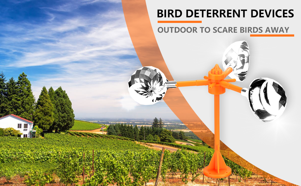 flyonte Birds Reflect Deterrent Visual Bird Scarer Deterrent Devices Outdoor Bird Control