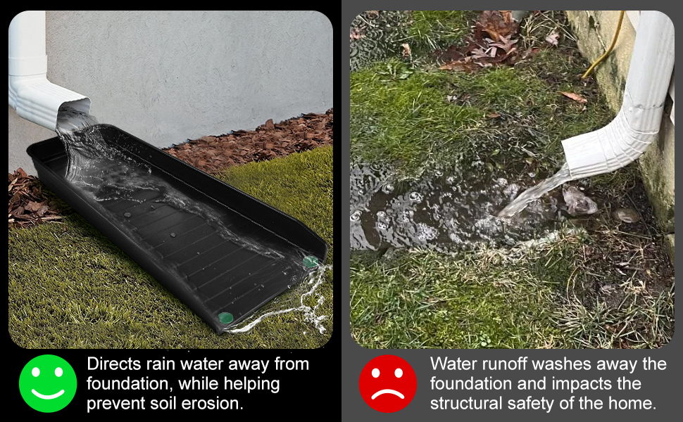 Creative.c 2 Pack Gutter Downspout Extensions,Rain Gutter