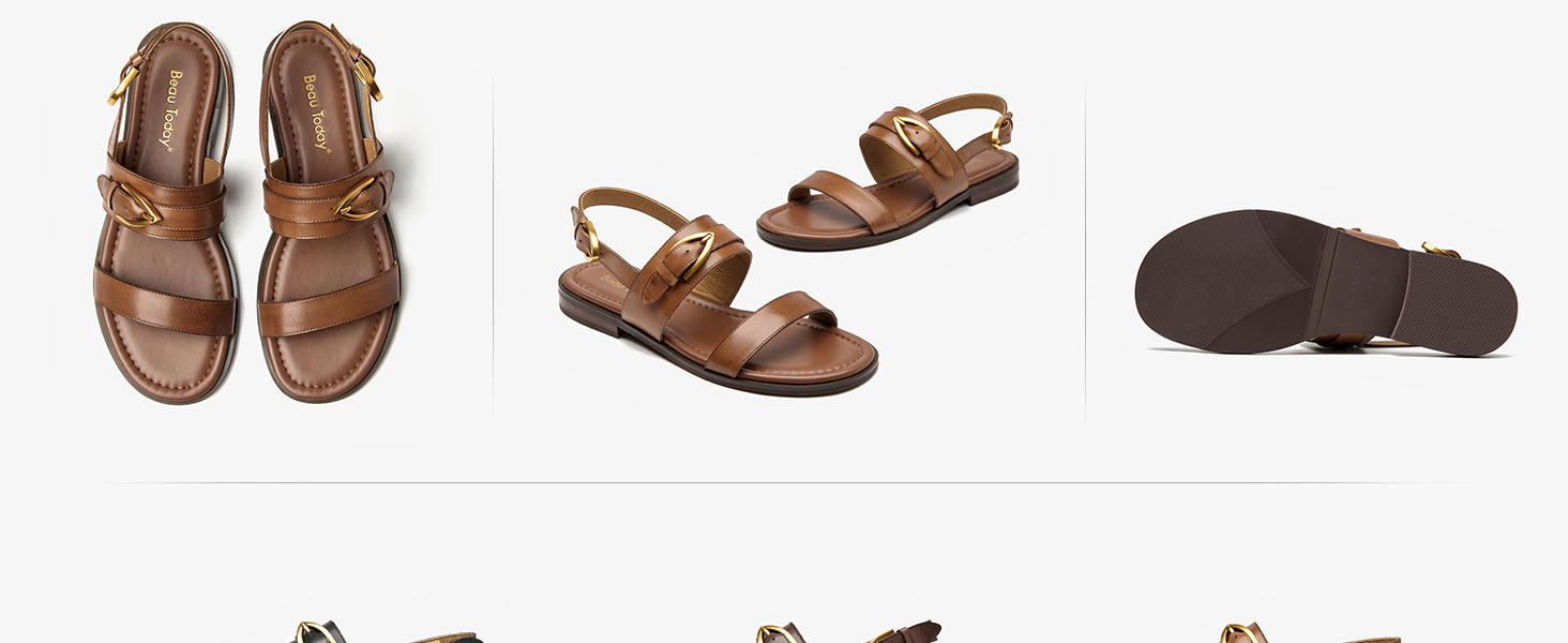 Black Brown Coffee Sandals