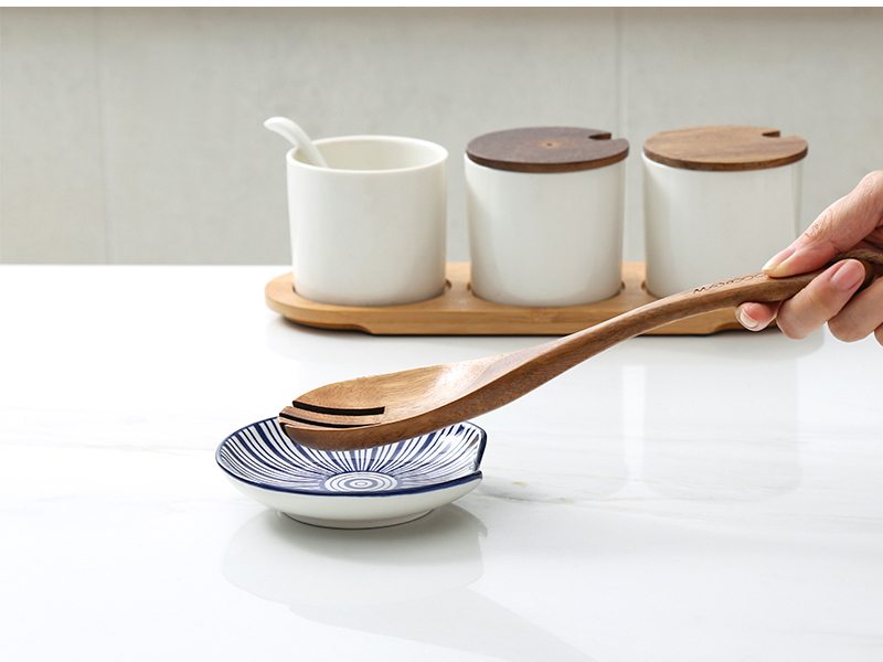 KitchenTour Ceramic Spoon Rest, 4.7 inch Spoon Holder for