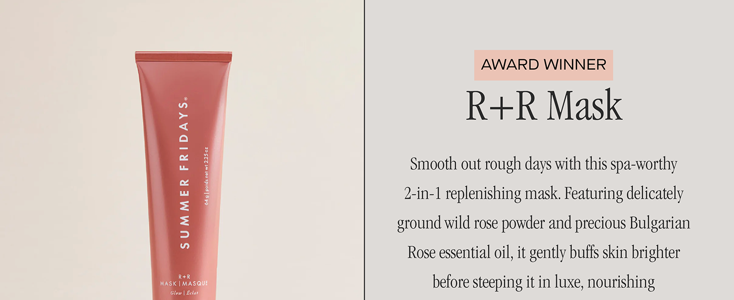 R+R Award winning, replenishing mask to smooth out with restorative oils to help skin glow. 