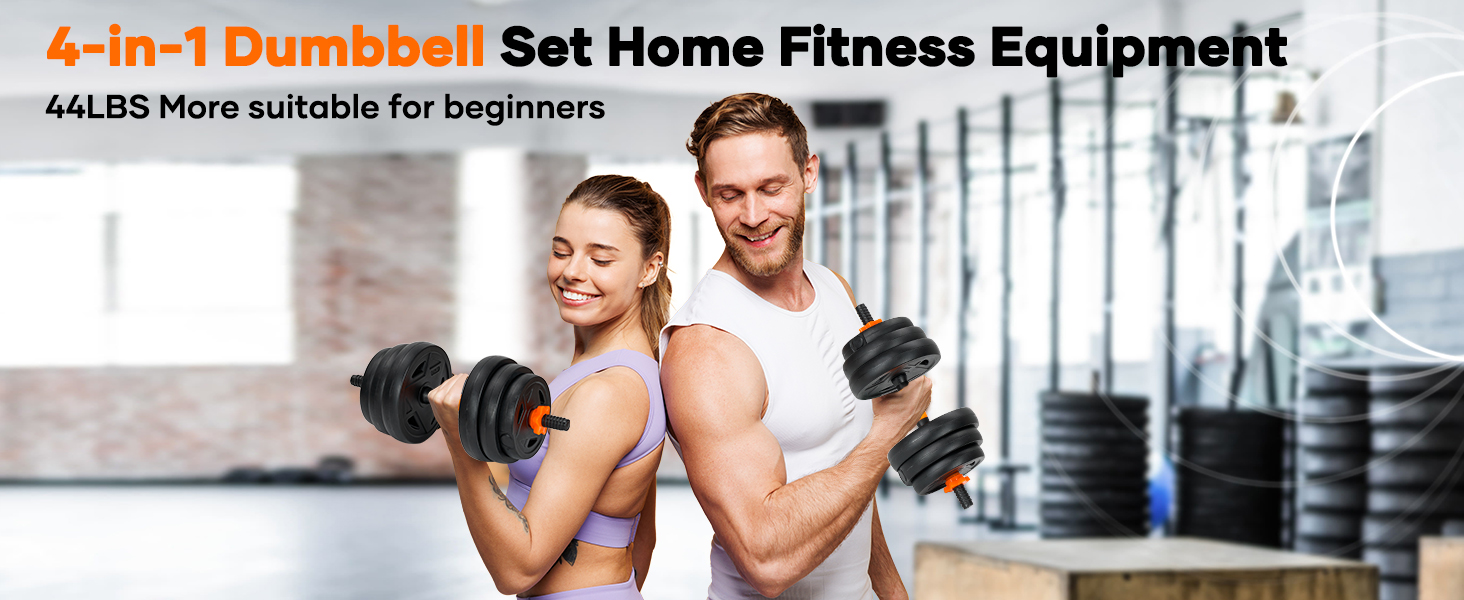 adjustable dumbbell set weight dumbbells pair connector barbell