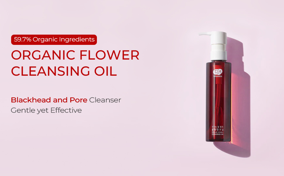 Organic Flower Cleansing Oil Blackhead and Pore Cleanser Gentle yet Effective