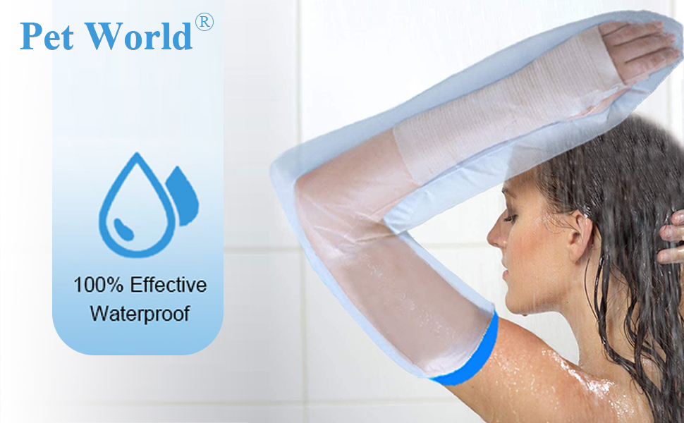 Waterproof Cast Cover for Shower Arm Adult, Cast Protectors Reusable