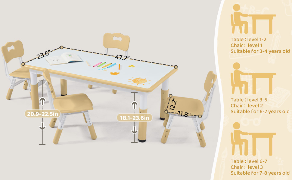 toddler table and chair set