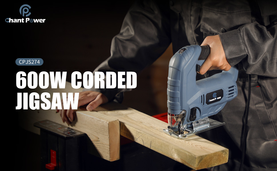C P CHANTPOWER Jigsaw Tool, 600W 8003000 SPM Jig Saw with 6 Variable