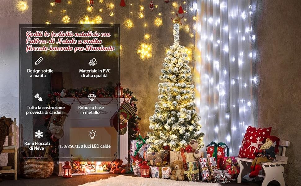 albero di Natale con regali e luci sullo sfondo