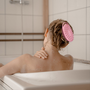 Silicone scrubber, also could be used as shampoo brush