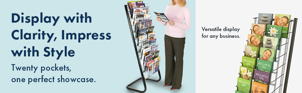 floor standing wire magazine rack