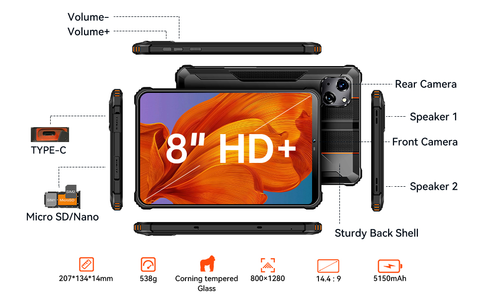 OUKITEL RT3 Rugged Tablet