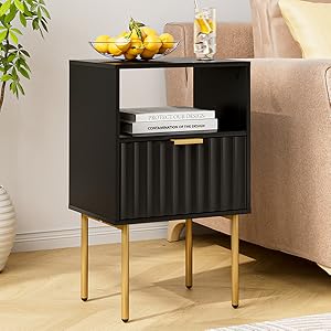 Amazon.com: Aienvey Nightstand,Bedside Table with Gold Frame